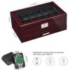 imageANWBROAD 12 Slot Watch Cases for Men Watch Box with Large Lid Jewelry Box with Watch Storage 2Tier Paint Surface Watch Holder Organizer for Men Lockable Watch Display Case UJWB001Y