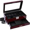 imageANWBROAD 12 Slot Watch Cases for Men Watch Box with Large Lid Jewelry Box with Watch Storage 2Tier Paint Surface Watch Holder Organizer for Men Lockable Watch Display Case UJWB001Y