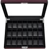 imageANWBROAD 21 Slot Watch Cases for Men Watch Box with Large Glass Lid Lockable Wood Watch Display Case Watch Organizer Giftable Luxurious Watch Holder UJWB004Y