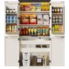 imageANWBROAD 71 Kitchen Pantry Storage Cabinet Hutch with 6 Hanging Shelves and 2 Sliding Storage Rack Large Freestanding Cupboard for Kitchen Dining Room Bathroom Laundry USBS005W