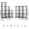imageANWBROAD Cube Storage Organizer 9Cube DIY Closet Cabinet Plastic Bookshelf Modular Bookcase Storage Shelves with Rubber Hammer Shelving for Home Bedroom Office Living Room ULCS009H
