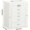 imageANWBROAD Large Jewelry Box 6 Tier Jewelry Organizer Box Display Storage Case Holder with Lock Mirror Girls Jewelry Box for Earrings Rings Necklaces Bracelets Gift Faux Leather Christmas Gifts UJJB004W