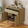imageANWBROAD Sideboard Storage Cabinet Buffet with 2 Drawers 2 Door Adjustable Shelf Coffee Bar for Kitchen Cupboard Living Room Cabinet Door Accent Console Table ULSC010N