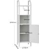 imageANWBROAD Small Bathroom Storage Cabinet Toilet Paper Stand 5Layer Shelf Slim Bathroom Organizers and Storage for Small Space with Adjustable Shelf Skinny Bathroom Cabinet USBC003W