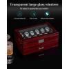 imageANWBROAD Watch Box Storage Watch Cases for Men with Large Glass Lid 2Tier Wood Watch Display Case Lockable Watch Organizer Giftable Luxurious Watch Holder for Women UJWB003Y