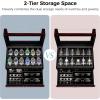 imageANWBROAD Watch Box for Men 12 Slots Watch Case with Glass Lid 2 Layers Paint Watch Holder Jewelry and Watch Storage Faux Leather Lining Luxurious Gifts or Men Women UJWB005Y