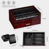 imageANWBROAD Watch Box for Men 12 Slots Watch Case with Glass Lid 2 Layers Paint Watch Holder Jewelry and Watch Storage Faux Leather Lining Luxurious Gifts or Men Women UJWB005Y