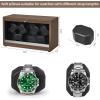imageANWBROAD Watch Winder 6 with LED and Super Quiet Motor 4 Rotating Modes Watches Winder box Watch Shaker with USB Cable Gift UJWW003A