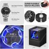 imageANWBROAD Watch Winder for Automatic Watches 4 Modes Double Automatic Watch Winder box with LED Crystal Design Rotating Watch Case with Super Quiet Motor with TypeC Adapter