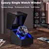 imageANWBROAD Watch Winder for Automatic Watches 4 Modes Double Automatic Watch Winder box with LED Crystal Design Rotating Watch Case with Super Quiet Motor with TypeC Adapter