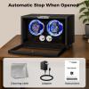 imageANWBROAD Watch Winder for Automatic Watches Double Watch Winder with LED and 4 Rotating Modes Automatic Watch Winder Super Quiet Mabuchi Motor Watch Winder Box with Adapter Gift for Man UJWW004B