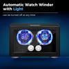 imageANWBROAD Watch Winder for Automatic Watches Double Watch Winder with LED and 4 Rotating Modes Automatic Watch Winder Super Quiet Mabuchi Motor Watch Winder Box with Adapter Gift for Man UJWW004B