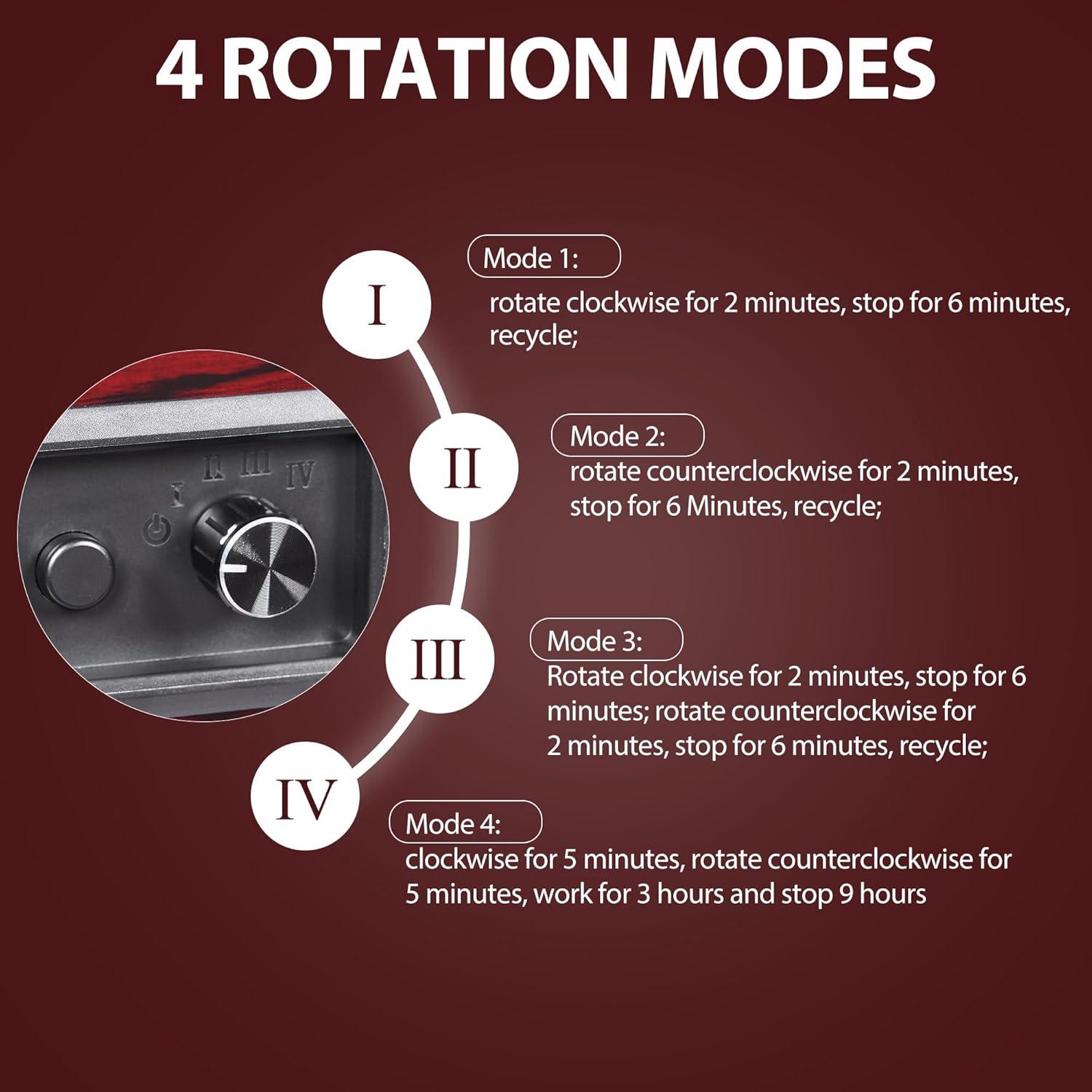 imageANWBROAD Watch Winder for Automatic Watches Double with Super Quiet Motor Flexible Watch Pillows LED Backlight Wooden 5 Modes Battery or TypeC Adapter UJWW001YRed