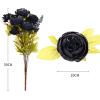 imageANWBROAD Artificial Peony Silk Flowers Real Touch Fake Flowers Bouquets Wedding Home Party 2PCS Realistic Silk Peonies Flowers Table Centerpieces Decorations Black ULAF001B