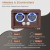 imageANWBROAD Double Watch Winder Automatic Watch Winder for Automatic Watches Dual Watch Winder Box with TypeC Port Adapter 4 Modes Quiet Mabuchi Motor LED Light UJWW004M