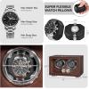 imageANWBROAD Double Watch Winder Automatic Watch Winder for Automatic Watches Dual Watch Winder Box with TypeC Port Adapter 4 Modes Quiet Mabuchi Motor LED Light UJWW004M
