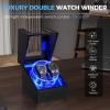 imageANWBROAD Watch Winder for Automatic Watches 4 Modes Double Automatic Watch Winder box with LED Crystal Design Rotating Watch Case with Super Quiet Motor with TypeC Adapter UJWW007C