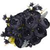 imageANWBROAD Artificial Peony Silk Flowers Real Touch Fake Flowers Bouquets Wedding Home Party 2PCS Realistic Silk Peonies Flowers Table Centerpieces Decorations Black ULAF001B