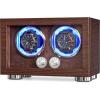 imageANWBROAD Double Watch Winder Automatic Watch Winder for Automatic Watches Dual Watch Winder Box with TypeC Port Adapter 4 Modes Quiet Mabuchi Motor LED Light UJWW004M