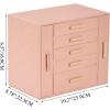 imageANWBROAD Jewelry Box Teen Girls and Women Jewelry Organizer Box Capacity for All Jewelry Storage Case for Necklace Earring Bracelet Ring Leather Jewelry Holder UJJB007F