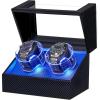 imageANWBROAD Watch Winder Watch Winder for Automatic Watches OpenStop Double Watch Winder Box with 4 Modes Quiet Motor LED TypeC Adapter UJWW016C
