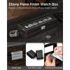 imageANWBROAD Watch Box for Men 6 Slot Mens Watch Box Watch Storage Watch Holder Organizer for Men Watch Display Case with Glass Lid6 Slot UJWB006E
