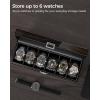 imageANWBROAD Watch Box for Men 6 Slot Mens Watch Box Watch Storage Watch Holder Organizer for Men Watch Display Case with Glass Lid6 Slot UJWB006E