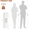 image:imageANWBROAD Slim Bathroom Storage Cabinet Corner Narrow Cabinet with 2 Doors and Adjustable Shelf Freestanding Small Bathroom Organizers and Storage for Small Spaces Kitchen Living Room White USBC011W